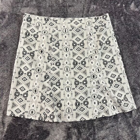 Rip Skirt Hawaii Wrap Skirt L Aztec Tribal Gray Stretch Unlined Mini Swim - Picture 8 of 10